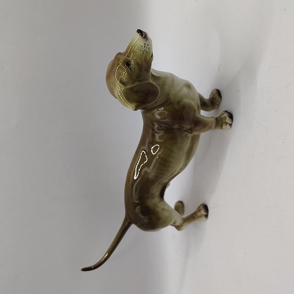 Vintage Hutschenreuther Dachshund Dog Germany Porcelain Figurine 8
